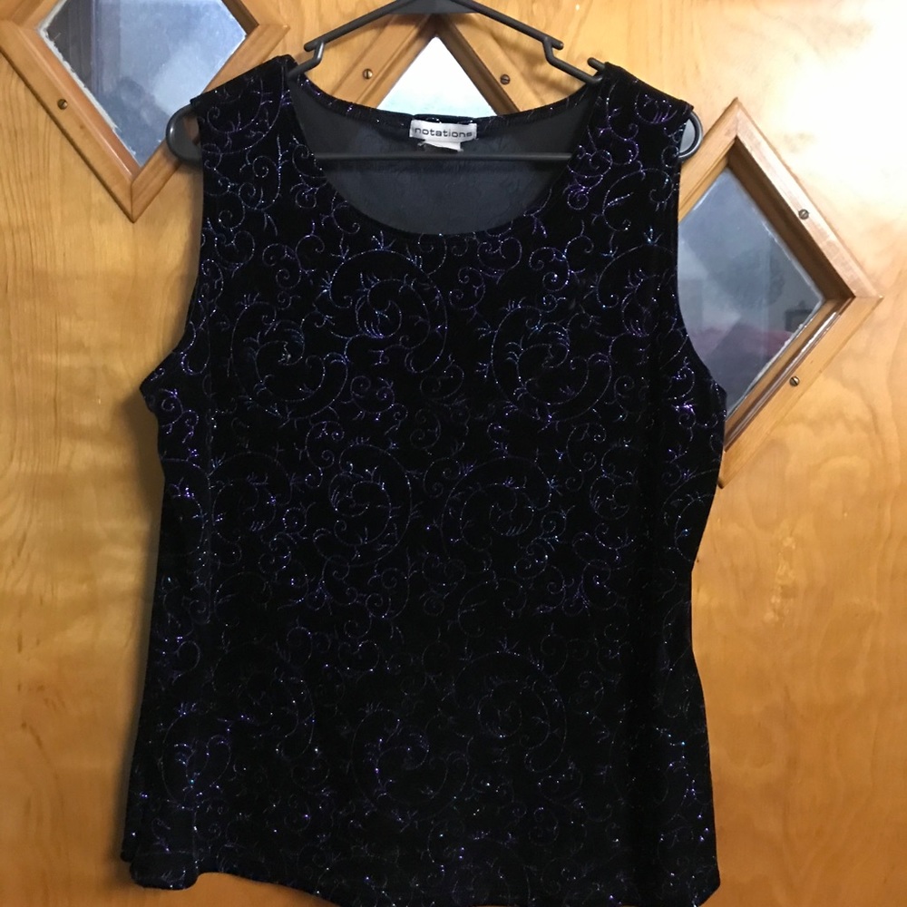 Glitter blouse by Notations. Size XL - Picture 3 of 4